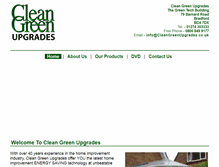 Tablet Screenshot of cleangreenupgrades.co.uk